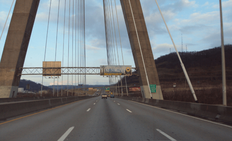 driving across Bridge POV