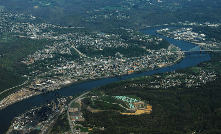 Aerial of Weirton, WV